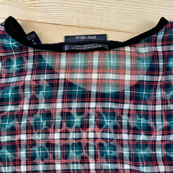 Maison Scotch Punk Radar Sheer Mixed Print Shirt - Picture 6 of 12